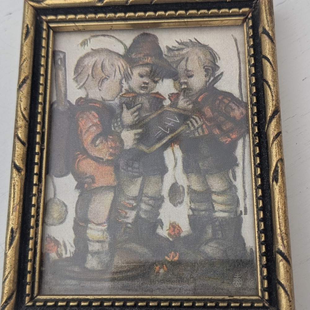 Vintage Hummel Framed Prints Set | Made in Germany Gold Tone Frames - Picture 3 of 6